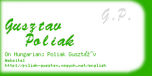 gusztav poliak business card